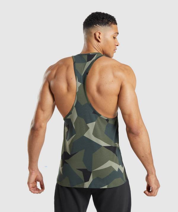 Panske Tielko Gymshark Critical Stringer Zelene | AC0628597